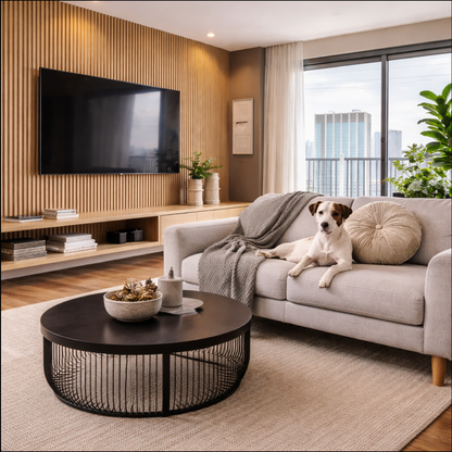 Panel Haus Oak Acoustic Slatted Wood Wall Panels- 240cm x 32cm