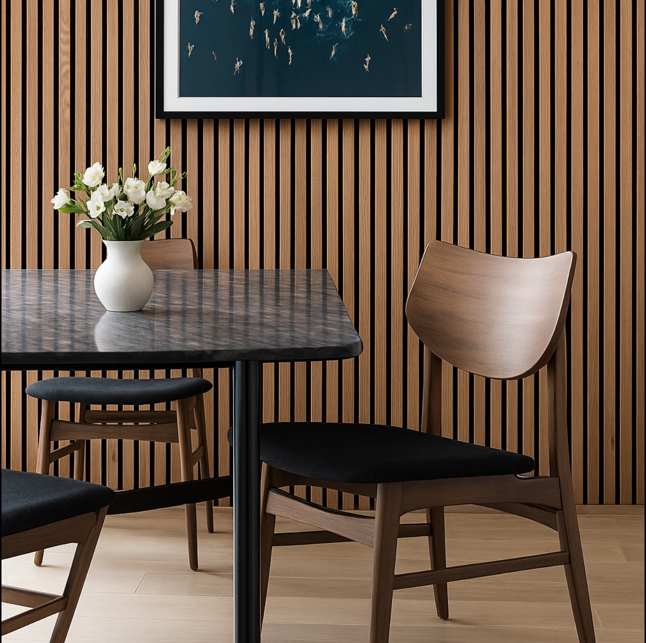 Panel Haus Oak Acoustic Slatted Wood Wall Panels- 240cm x 32cm