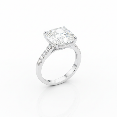 Anel de Noivado com Diamante Solitário