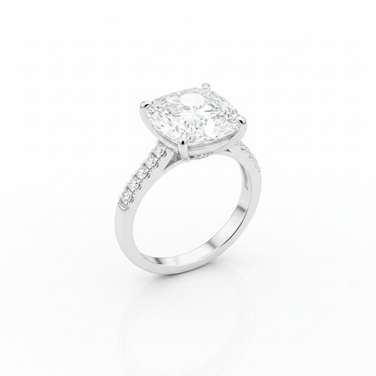 Anel de Noivado com Diamante Solitário